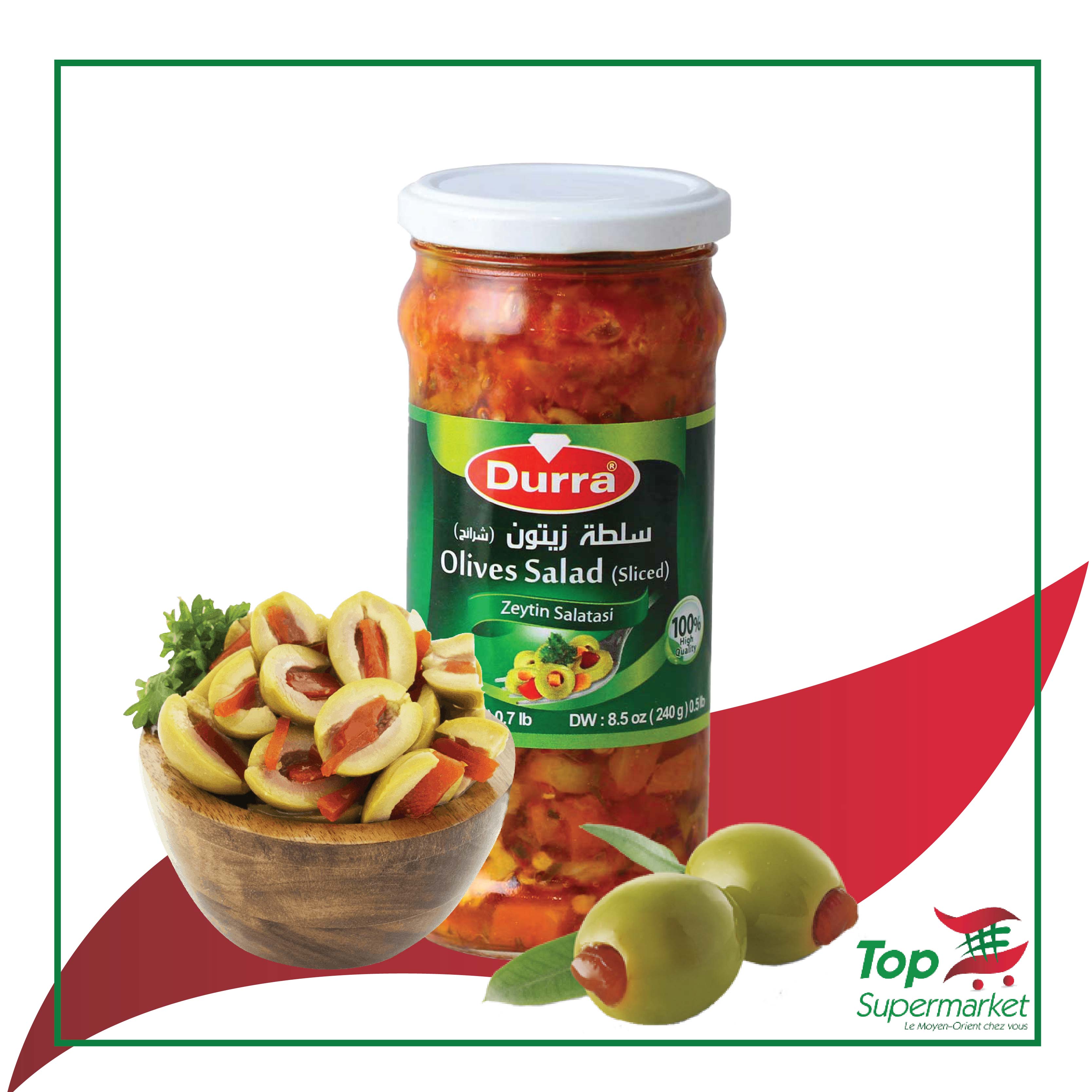 Durra Olives Salade (Glas) 325gr